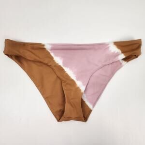L*Space Sandy Bikini Bottom in Tie Dye Brown Pink Size Small